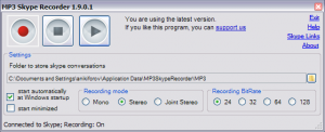 MP3 Skype Recorder 6.15 - náhled
