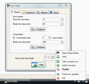 Eyes Relax 0.87 - náhled
