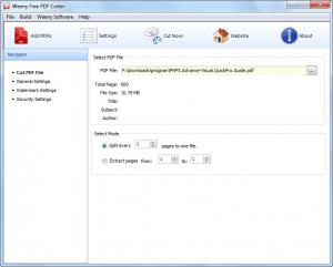 Weeny Free PDF Cutter 1.3 - náhled