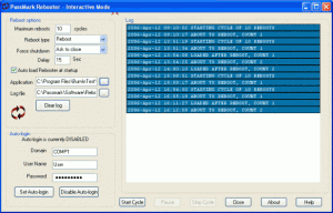 Passmark Rebooter 1.3 - náhled