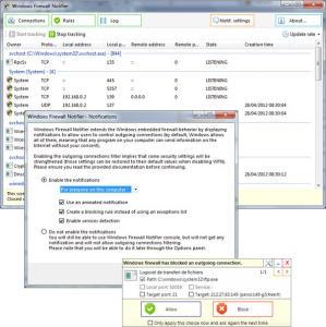 Windows Firewall Notifier 1.8.0 - náhled