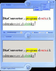 Hlavní okno programu DiaConverter - náhled