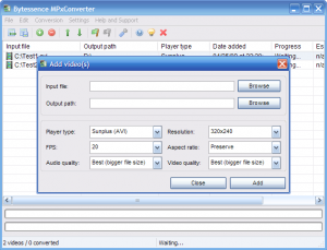 Bytessence MPxConverter 1.3 - náhled