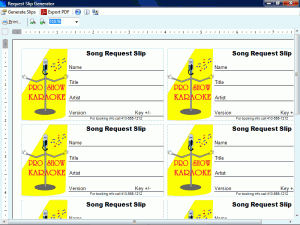 Request Slip Generator 1.1 - náhled