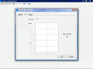 Request Slip Generator 1.1 - náhled