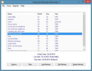 1-abc.net Birthday Reminder 8.00 - náhled