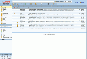 Zimbra Desktop 7.2.5 - náhled