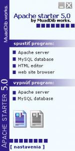 hlavné okno aplikácie - náhled