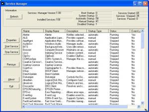 ServiceManager 1.00 - náhled