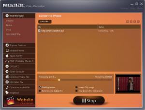 Modiac Video Converter 2.5.0.4134 - náhled
