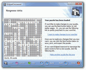 EclipseCrossword 1.2.57 - náhled