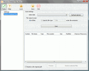 Restore Deleted Files Now 1.0 - náhled