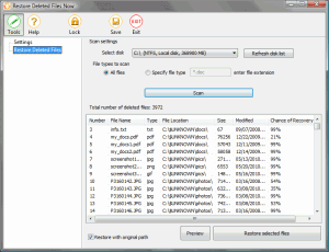 Restore Deleted Files Now 1.0 - náhled