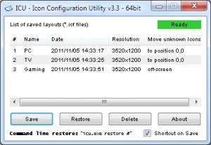 ICU - Icon Configuration Utility 3.3 - náhled