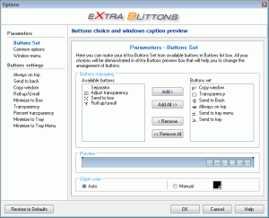 eXtra Buttons 2.2.5 - náhled