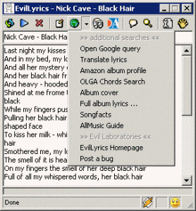 EvilLyrics 0.1.91 - náhled