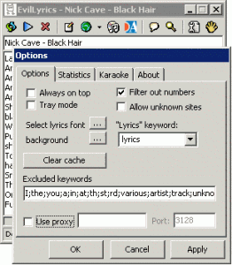 EvilLyrics 0.1.91 - náhled