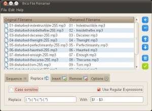 Bica File Renamer 1.4 - náhled