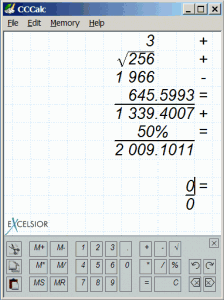 CCCalc 2.3 - náhled
