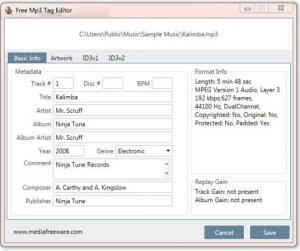 Free Mp3 Tag Editor 1.0 - náhled