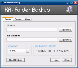 KR-Folder Backup 1.7.2 - náhled