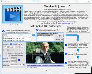 Subtitle Adjuster 1.0 - náhled