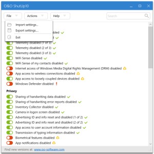 o&o software shutup10