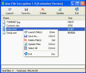 Max File Encryption 2.0 - náhled