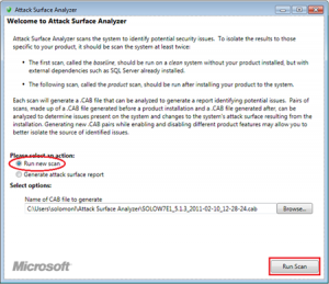 Attack Surface Analyzer 1.0 - náhled