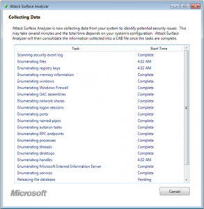 Attack Surface Analyzer 1.0 - náhled