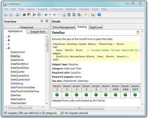 CodeSnip 4.11.1 - náhled