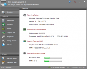 Sys Information 8.0 - náhled