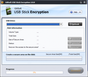 GiliSoft USB Stick Encryption 3.5 - náhled