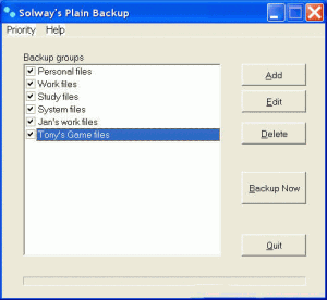 Solway's Plain Backup 1.4 - náhled