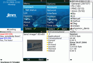 Jimm ICQ 0.5.1 - náhled