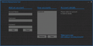 Password Vault 1.0 - náhled