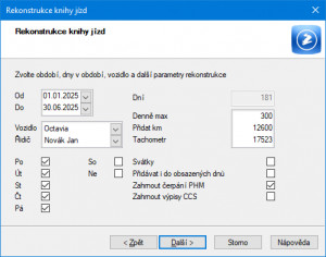 Kniha jízd GLX - náhled