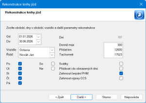Kniha jízd GLX - náhled