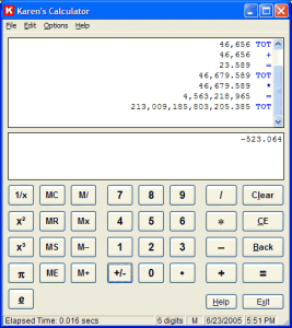 Karen's Calculator 1.2 - náhled