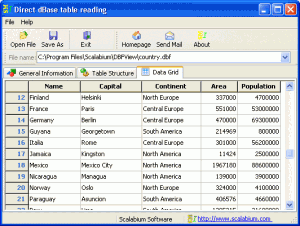 dBase viewer 1.88 - náhled