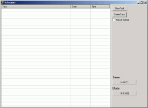Scheduler - plánovač 1.0 - náhled