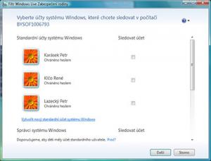 Windows Live - Zabezpečení rodiny - náhled