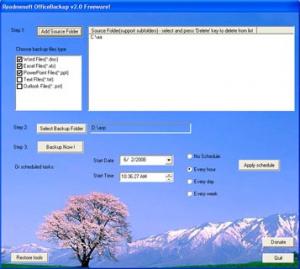Readmesoft Office Backup 2.0 - náhled
