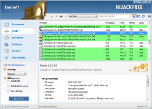 Emsisoft HiJackFree 4.5 - náhled