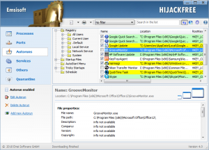 Emsisoft HiJackFree 4.5 - náhled