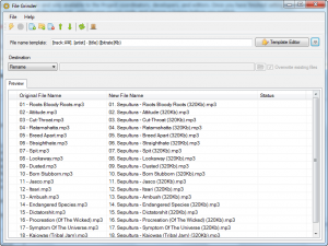 File Grinder 0.1.2 - náhled