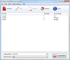 Weeny Free PDF to Text Converter 1.3 - náhled
