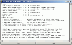 BilboCrypt 0.97 - náhled