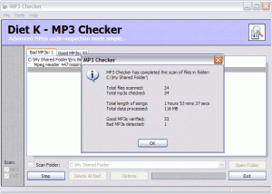 MP3 Checker 1.08 - náhled