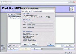 MP3 Checker 1.08 - náhled